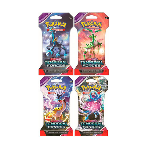 Pokemon Temporal Forces Sleeved Booster Pack Art Bundle [Set of 4]