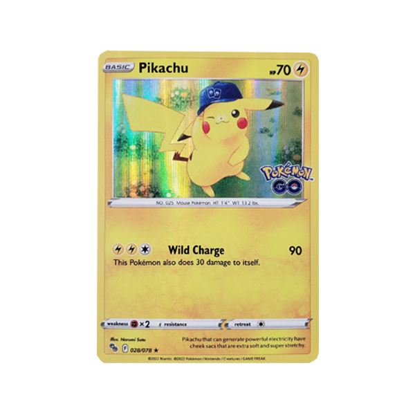 Pikachu - 028/078 Holo Pokemon Go Stamp promo Realgoodeal Pikachu - 028/078 Holo Pokemon Go Stamp promo Realgoodeal