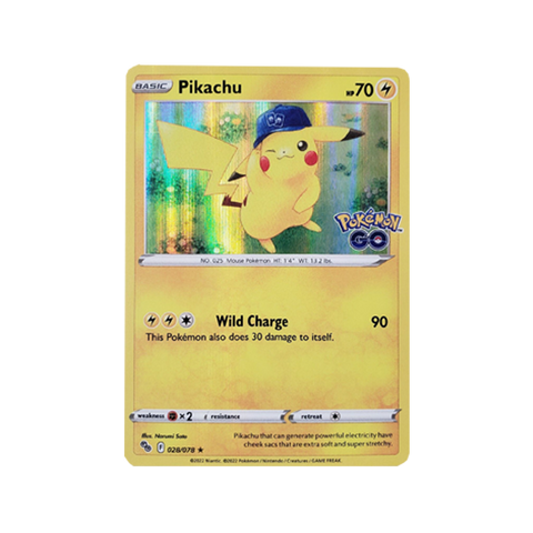 Pikachu - 028/078 Holo Pokemon Go Stamp promo