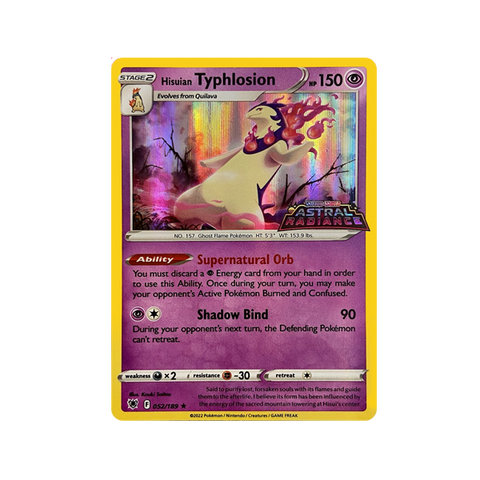 Hisuian Typhlosion - 052/189 Holo Astral Radiance Stamp Promo