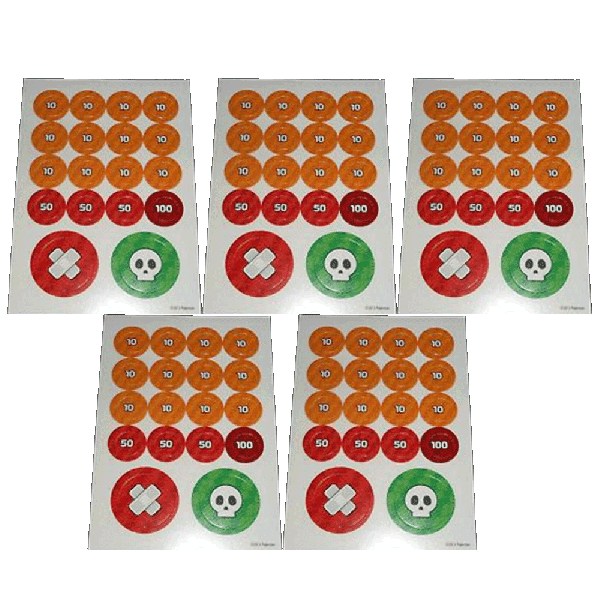 Pokemon Collectible Game Cardboard Damage Counter Set x5 Realgoodeal Pokemon Collectible Game Cardboard Damage Counter Set x5 Realgoodeal