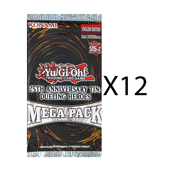 YuGiOh 25th Anniversary Tin Dueling Heroes Mega Pack Bundle of 12 Realgoodeal YuGiOh 25th Anniversary Tin Dueling Heroes Mega Pack Bundle of 12 Realgoodeal