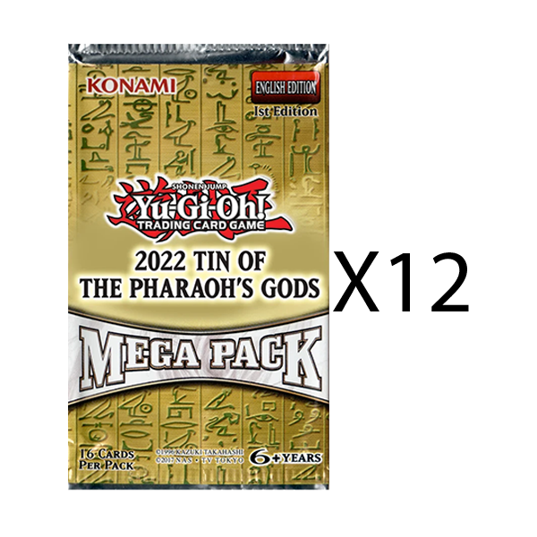 YuGiOh 2022 Tin of the Pharaoh's Gods Mega Pack [Bundle of 12]