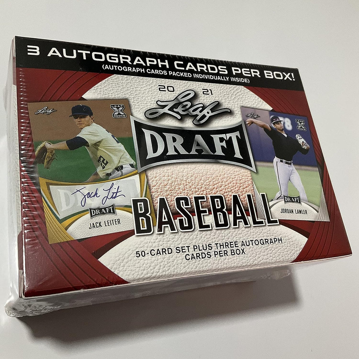 2021 Leaf Draft Baseball Hobby Blaster Box - 50 Card Set Plus 3 Autograph Cards per Box