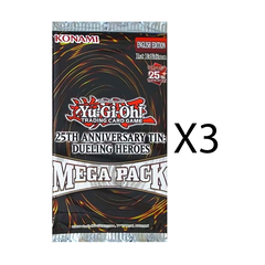 YuGiOh 25th Anniversary Tin Dueling Heroes Mega Pack Bundle of 3