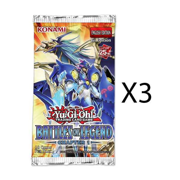 YuGiOh Battles of Legend Chapter 1 Booster Pack [Bundle of 3]