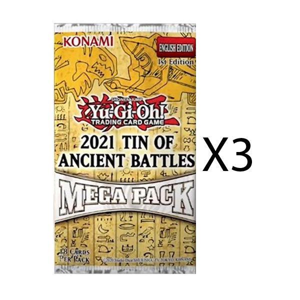 YuGiOh 2021 Tin of Ancient Battles Mega Pack [Bundle of 3]