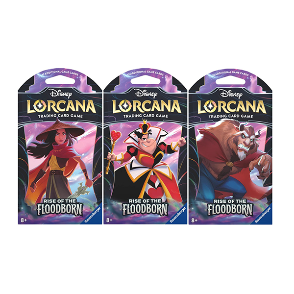 Disney Lorcana Rise of the Floodborn Sleeved Booster Pack Art Bundle [Set of 3]