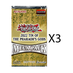 YuGiOh 2022 Tin of the Pharaoh's Gods Mega Pack [Bundle of 3]