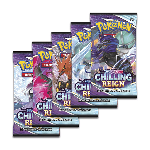 Pokemon Chilling Reign Booster Pack Art Bundle [Set of 5]