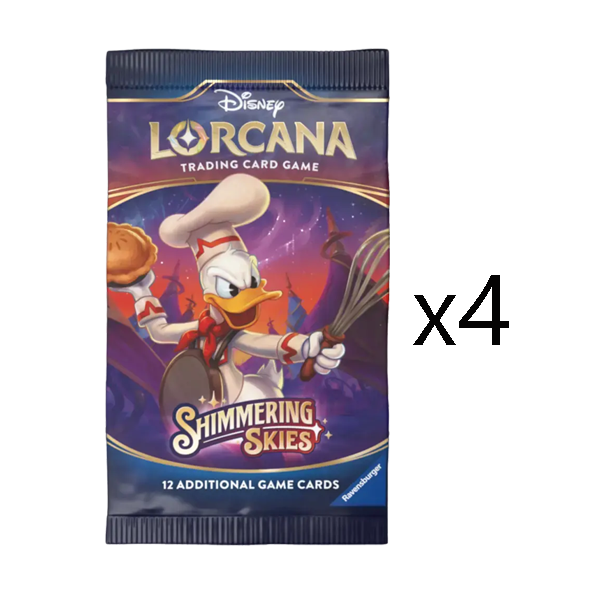 Disney Lorcana Shimmering Skies Booster Pack [Set of 4] (Release Date 8/23/2024)