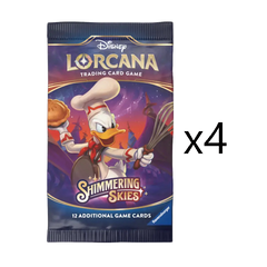 Disney Lorcana Shimmering Skies Booster Pack [Set of 4] (Release Date 8/23/2024)