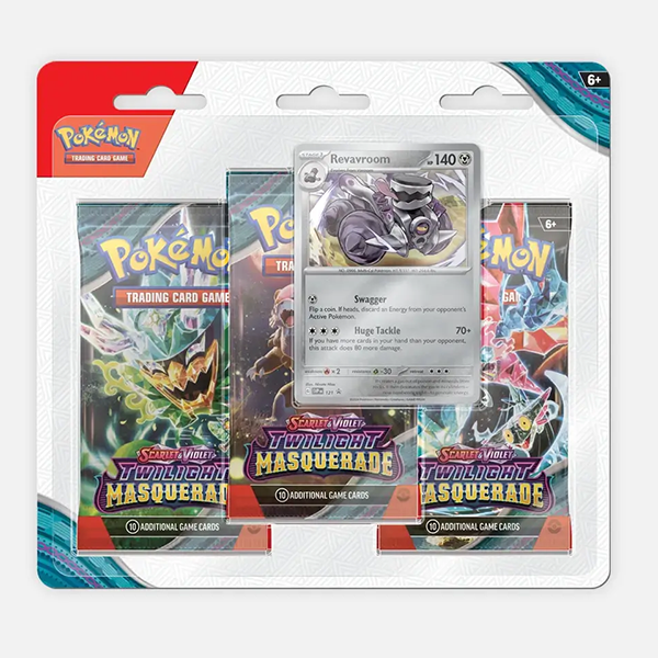 Pokemon Twilight Masquerade Revavroom Three Pack Blister (Release Date 5/24/2024)