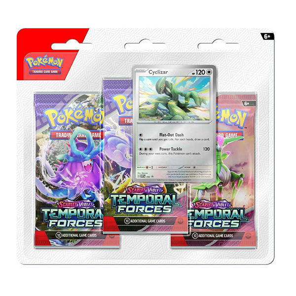 Pokemon Temporal Forces Three Pack Blister Cyclizar (Release Date 03/22/2024)