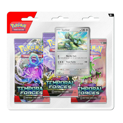 Pokemon Temporal Forces Three Pack Blister Cyclizar (Release Date 03/22/2024)