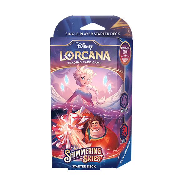 Disney Lorcana Shimmering Skies Starter Deck (Amethyst & Ruby) (Release Date 8/23/2024)