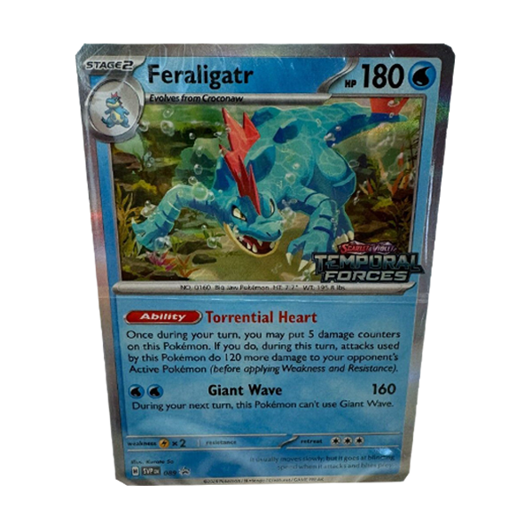 Pokemon Feraligatr SVP 89 Sealed Build And Battle Stamped Temporal Forces Promo Deck