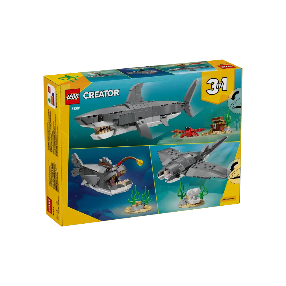 LEGO Creator 3-in-1 Fierce Shark with a Treasure Chest