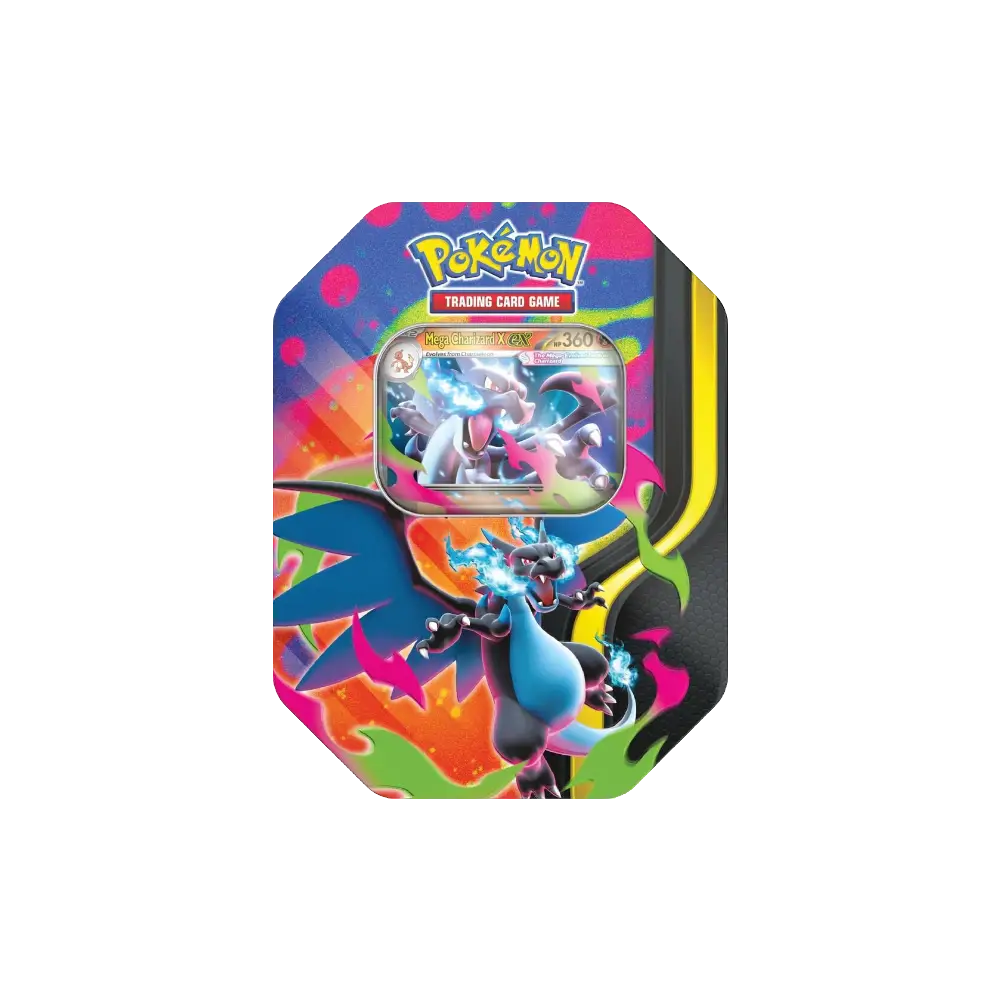 Pokemon Mega Charizard Tin (Mega Charizard X)
