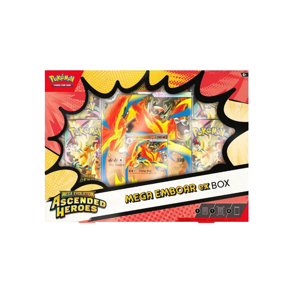 Pokemon Ascended Heroes Mega Emboar ex Box