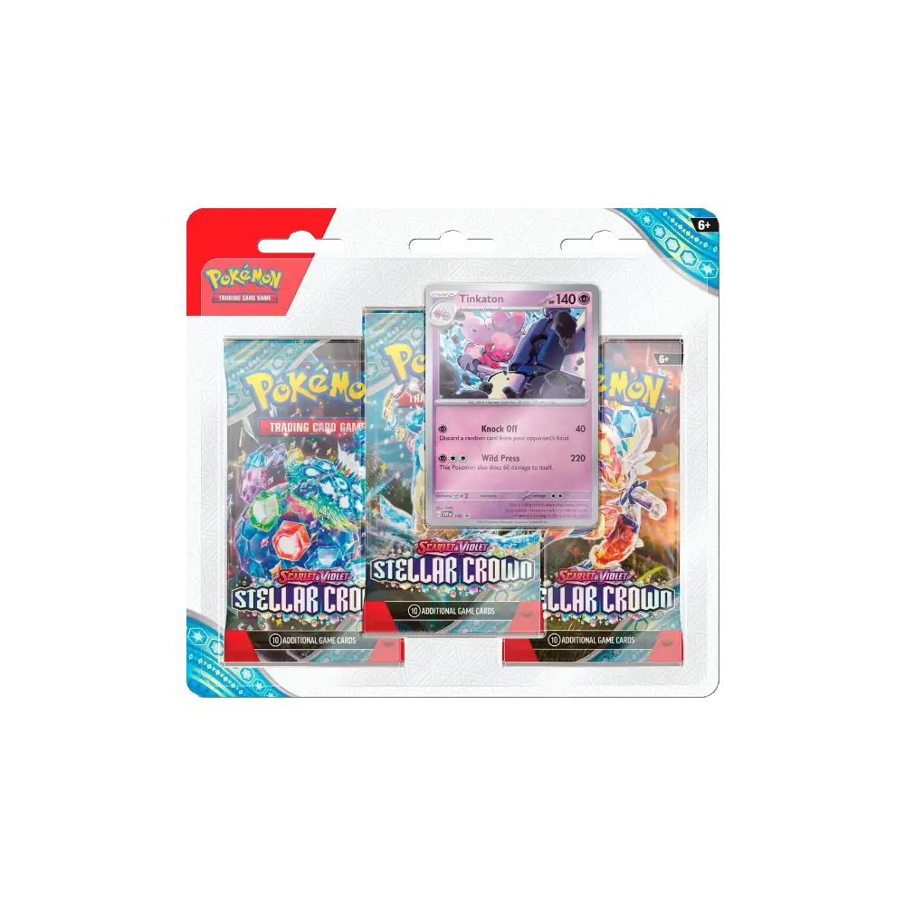 Pokemon Stellar Crown Tinkaton 3 Pack Blister