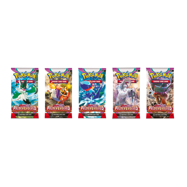 Pokemon Paldea Evolved Booster Pack Art Bundle [Set of 5]