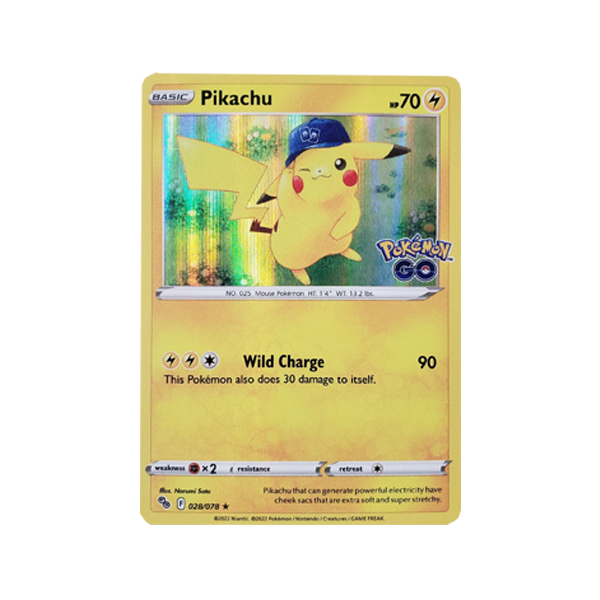 Pikachu - 028/078 Holo Pokemon Go Stamp promo