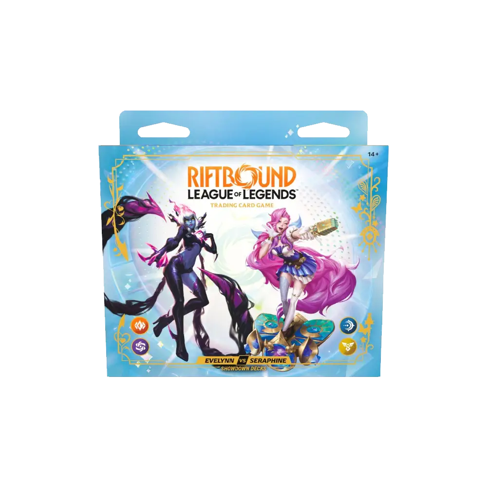 Riftbound League Of Legends Radiance Showdown Decks: Evelynn vs Seraphine RELEASE DATE 10/23/2026
