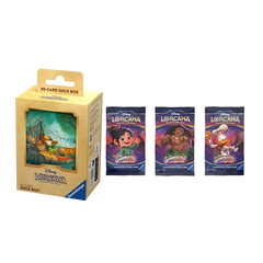 Disney Lorcana Shimmering Skies Booster Pack Bundle of 3 and Robin Hood Deck Box (Release Date 8/23/2024)