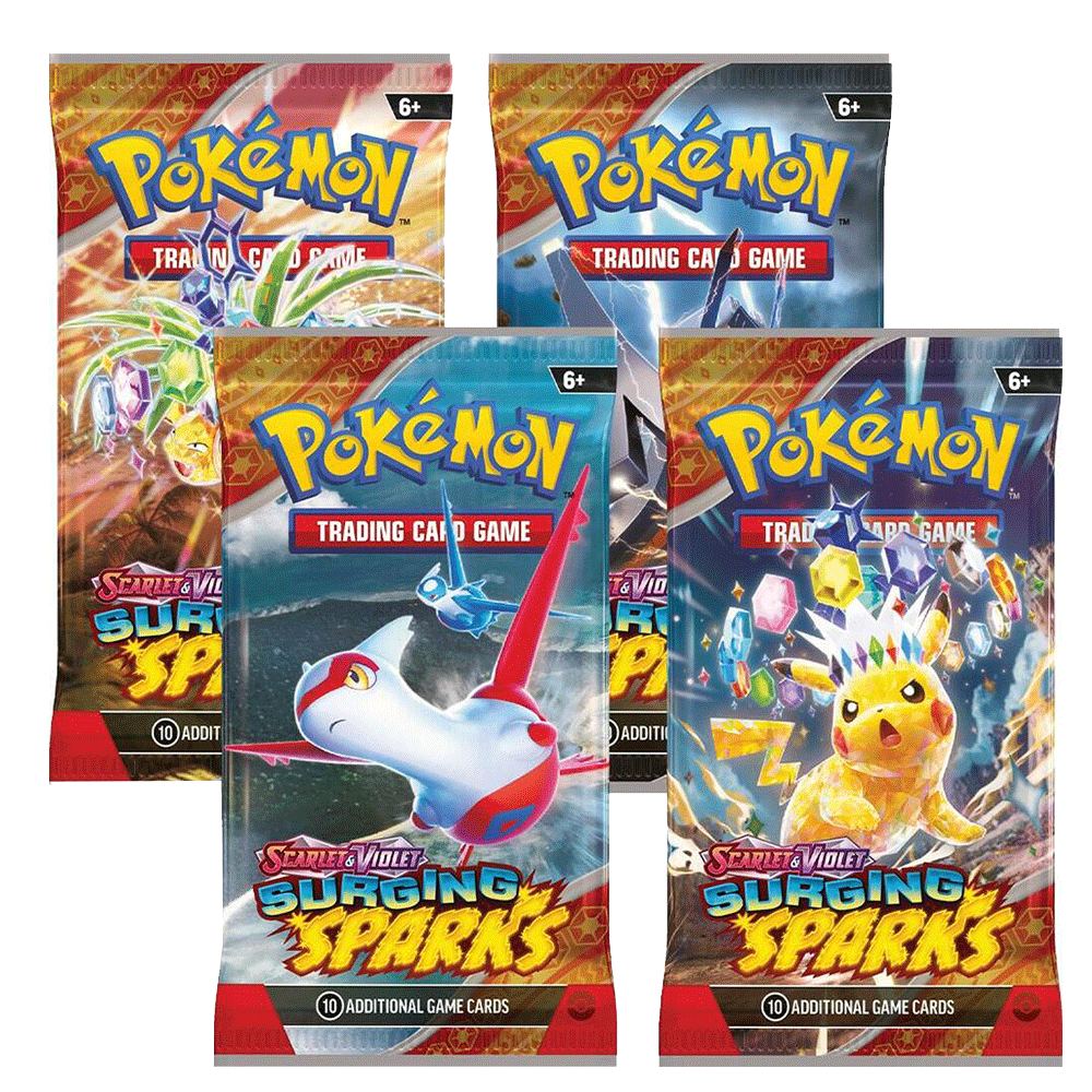 Pokemon Surging Sparks Booster Pack Art Bundle [Set of 4] Release Date 11/08/2024