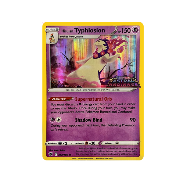 Hisuian Typhlosion - 052/189 Holo Astral Radiance Stamp Promo