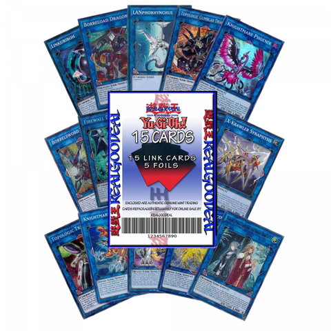 YuGiOh 15 Card Yugioh Link Monster Lot! Guaranteed Foils! No Duplicates!