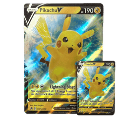 Pikachu V SWSH198 Ultra Rare Black Star Promo PLUS BONUS JUMBO OVERSIZED CARD