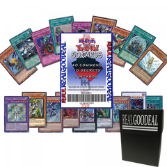 Yugioh Secret Lot of 50 Cards - Featuring 10 Secret Rares! 40 Rares Includes REALGOODEAL Deck Box