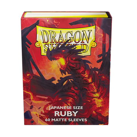 Dragon Shield Matte Ruby Japanese Size 60ct Card Sleeves