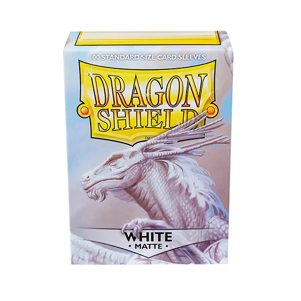 Dragon Shield Matte White Standard Size 100ct Card Sleeves