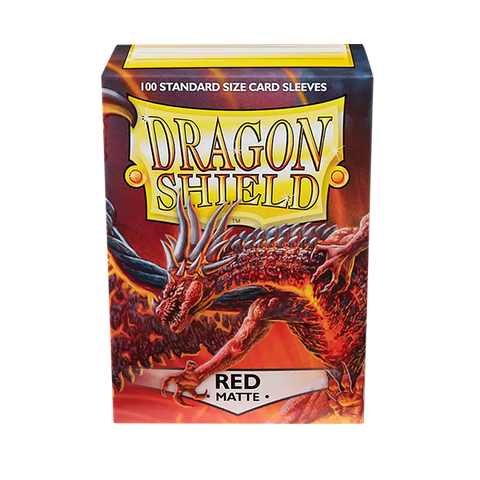 Dragon Shield Matte Red Standard Size 100ct Card Sleeves