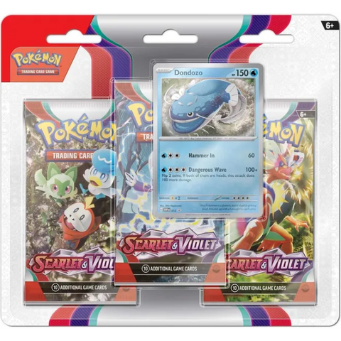 Pokemon Scarlet & Violet 3 Pack Blister [Dondozo]