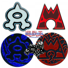 double crisis set of pins & coins aqua magma (free bonus set of poke dice)