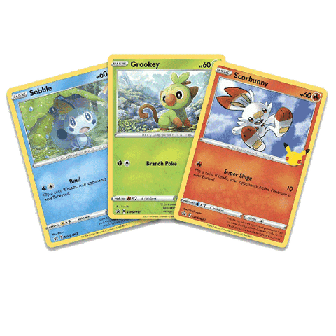 Pokemon Celebrations Mini Tin - UNOVA STARTERS (Tepig, Snivy & Oshawott)(3  Packs & More) 