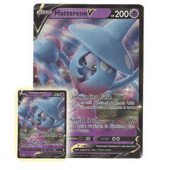 Hatterene V SWSH055 Sword and Shield Black Star Promo Plus BONUS Jumbo Oversized Hatterene