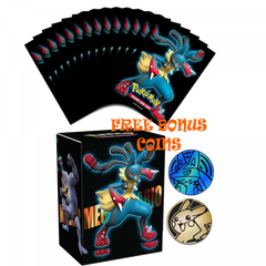 Mega Lucario Sleeves Deck Box Bundle with BONUS COINS