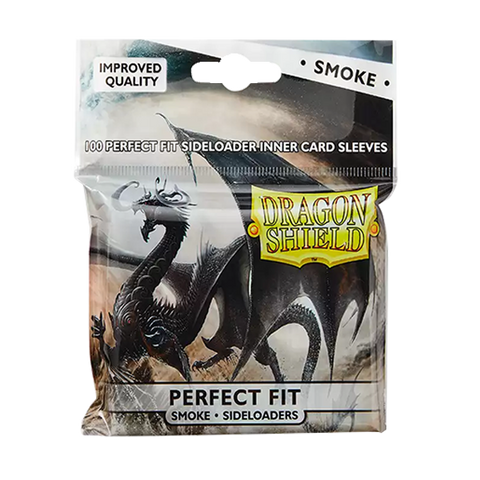 Dragon Shield Perfect Fit Smoke Standard Size 100ct Card Sideloaders Sleeves
