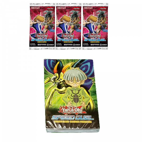 YuGiOh Speed Duel Weevil Insect Deck Bundle 3 booster packs